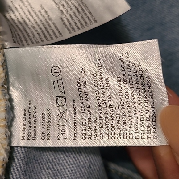 H&M Divided Baggy Loose Fit Mid Waist Wide Leg Jeans Wm 10 Cotton Casual Trendy - Picture 10 of 14